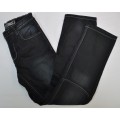 Черные прямые джинсы  для мальчиков Creative Mind с серой декоративной строчкой для колен 