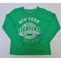 Зеленый реглан PEPERTS для мальчика с принтом "Boxing club Fighters"