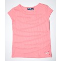 Розовая футболка для девочки KIABI с оборочками