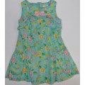 Зеленое платье с цветочным принтом для маленькой девочки IANA