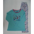 Голубая пижама для девочки с принтом цветов LUPILU