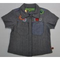 Черная рубашка с коротким рукавом и аппликацией для  маленького мальчика JBC