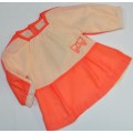 Коралловое платье для маленькой девочки KIABI (Франция)